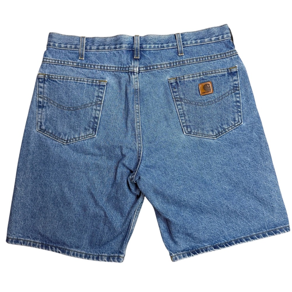 Carhartt B26STW Mens Relaxed Fit Denim Shorts Stonewash Blue Size 38 Cotton - Picture 6 of 7
